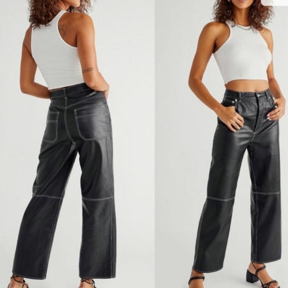 We the Free‎ Faux leather crop pants- it factor size 4